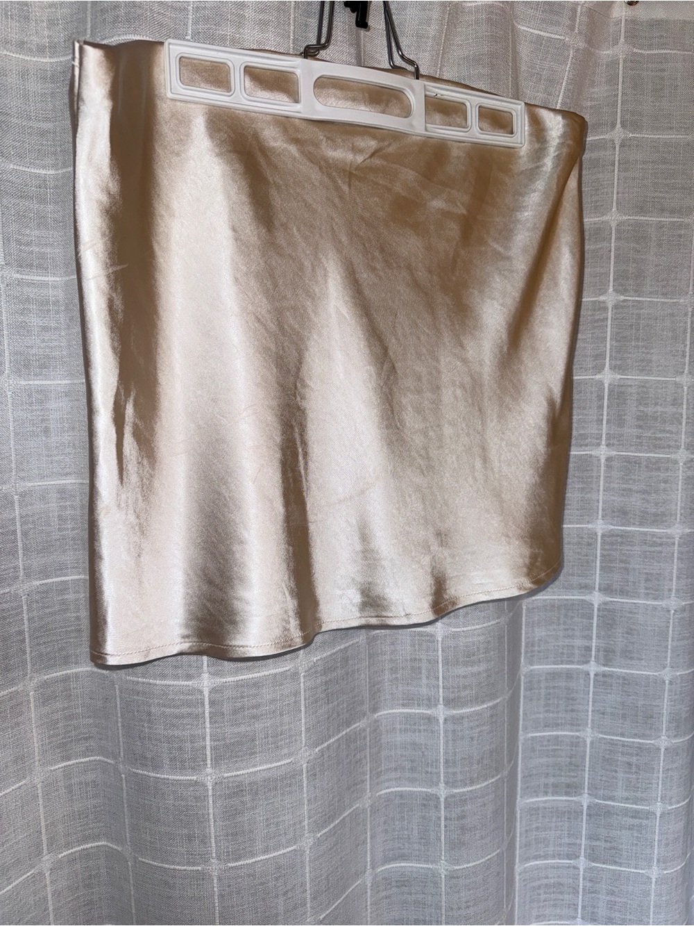 Lush Metallic Champagne Mini Skirt